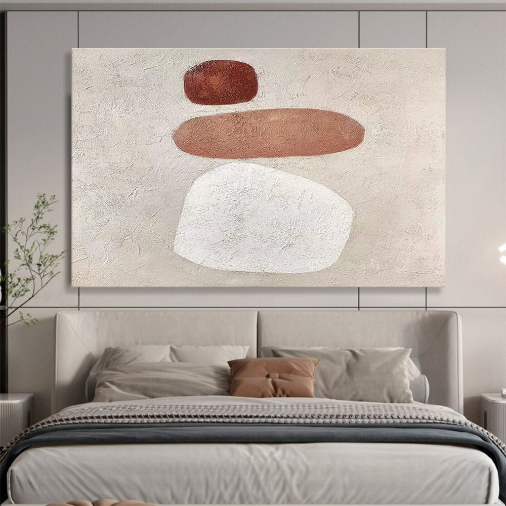 “Earth - Toned Minimalist Abstract” - Minimalist Abstract Painting, Suitable for Meditation Room & Hallway DKS594