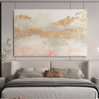 “Gilded Pastel Abstract” - Luxe Abstract Painting On Canvas DKS440