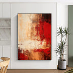 Warm Brown - Red Charm - Mainly Brown - Red and Off - White - Abstract Expressionism PS0774