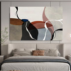 Organic Shape Abstract - Fluid Abstract Painting On Canvas DKS358