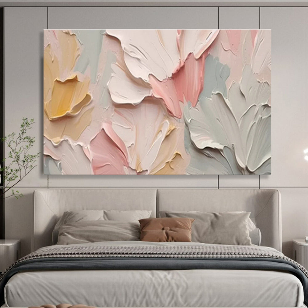 Pastel Petals - Abstract Floral Acrylic Painting, Great for Nursery & Dressing Room DKS667