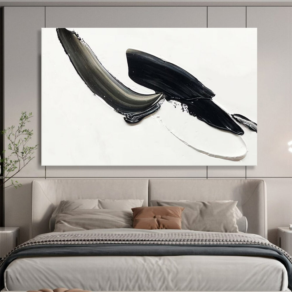 “Dual - Tone Bold Strokes” - Minimalist Oil Painting on Canvas DKS910