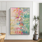 “Pastel Textured Dreamscape” - Abstract, Whimsical - Styled Painting On Canvas PT1683