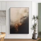 “Brown - Gray Misty Abstraction” - Brown, Gray Abstract Painting On Canvas PS0521