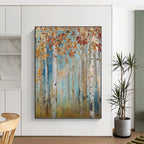 “Golden Autumn Birch Forest” - Impressionist - Inspired Landscape Painting On Canvas PT1437
