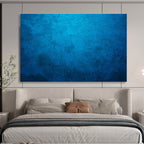 “Deep Blue Textured Abstract” - Textured Abstract Painting, Great for Man Cave & Art Gallery DKS616