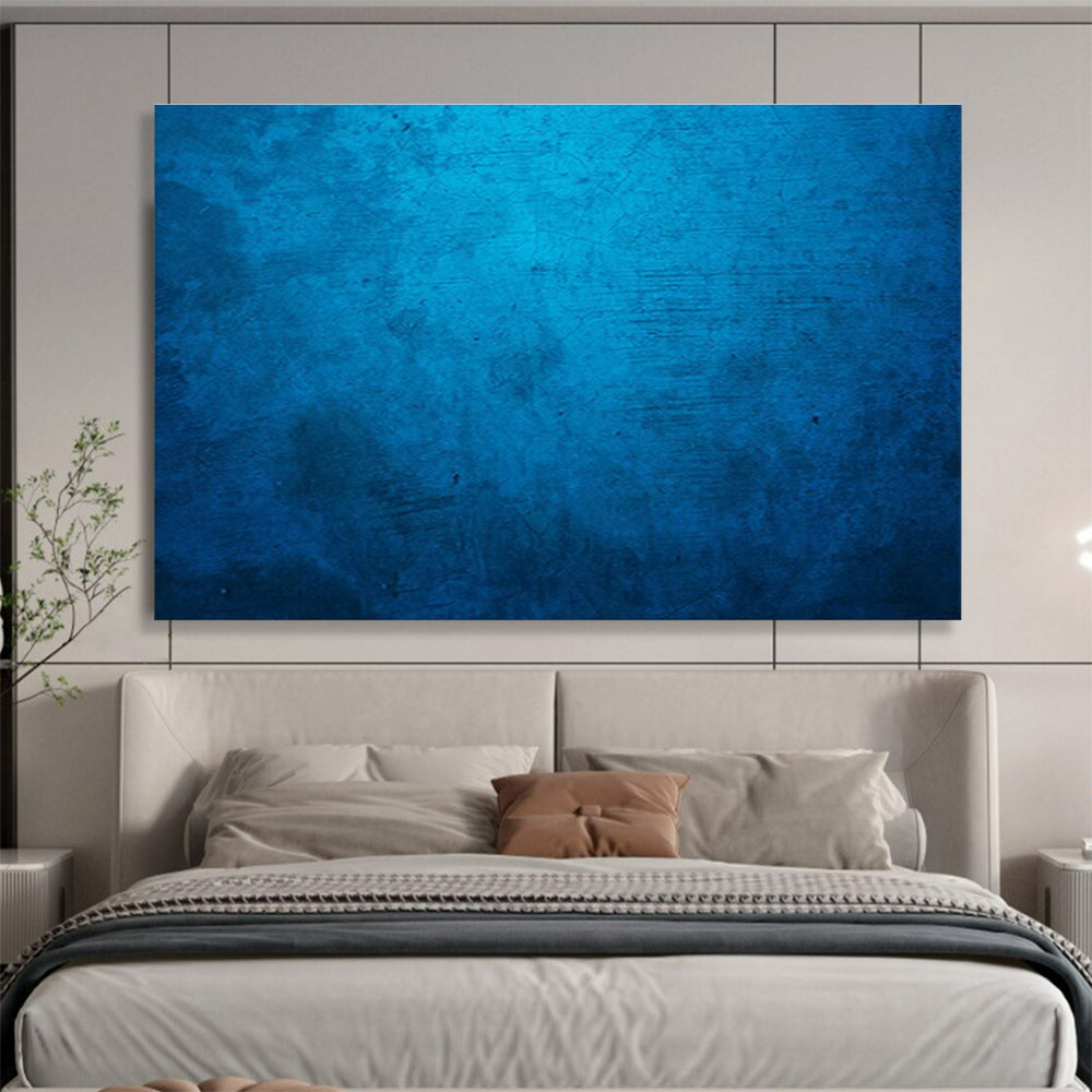 “Deep Blue Textured Abstract” - Textured Abstract Painting, Great for Man Cave & Art Gallery DKS616