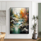 Colorful Abstract Landscape Painting On Canvas PS0832