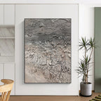 “Gray Textured Abstract” - Industrial Abstract Painting On Canvas PS0102