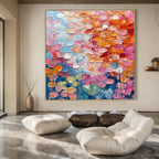 White with Textured Patterns "Linear Serenity" Abstract Painting On Canvas PS1482