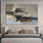 “Neutral - Toned Abstract Fusion” - Earthy Abstract Painting On Canvas DKS511