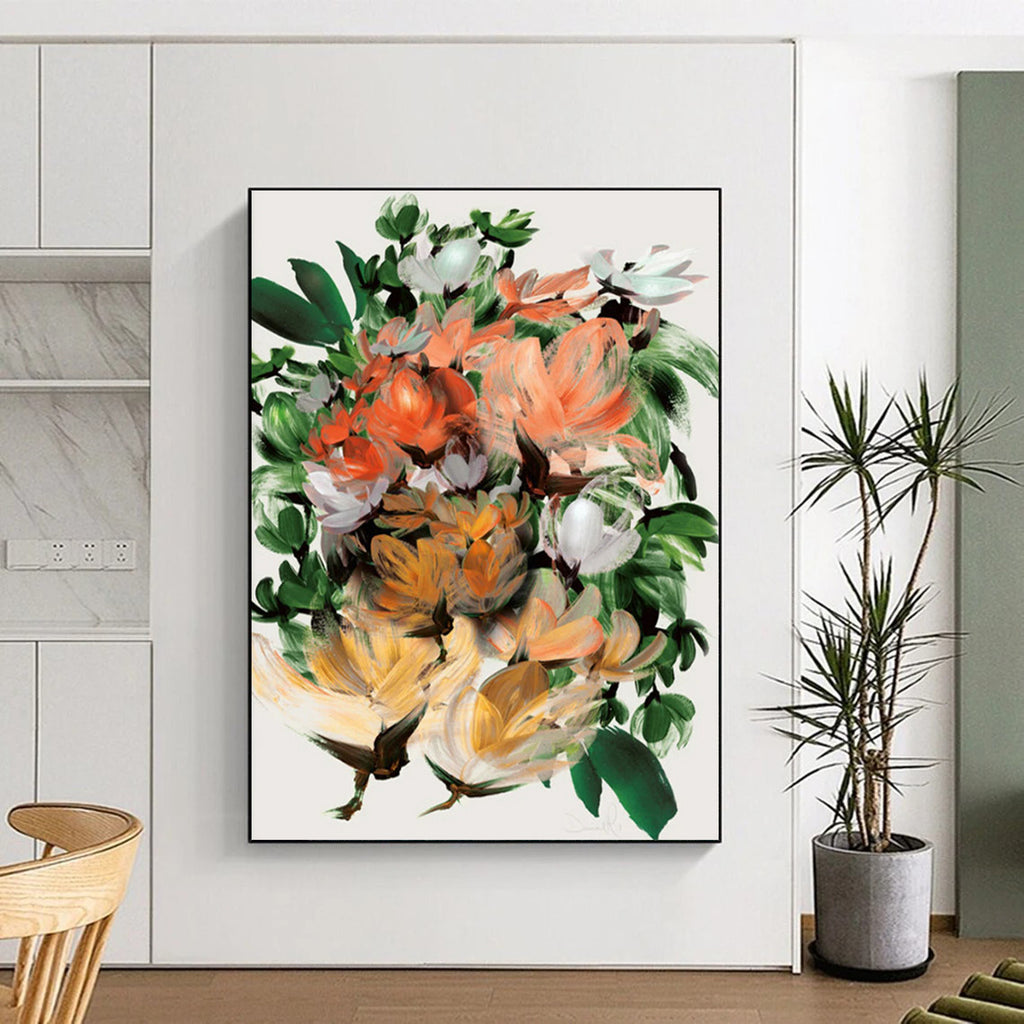 “Vibrant Floral Bouquet” - Bold Colors with Expressive Brushstrokes Painting On Canvas DS217