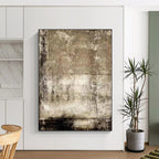“Brown Textured Abstract” - Brown Abstract Textured Painting On Canvas PS0553