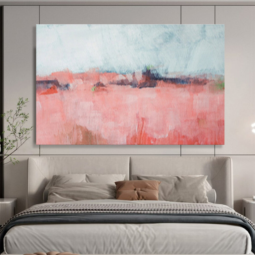 “Coral Fields” - Abstract Landscape Painting On Canvas DKS416