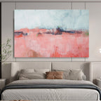 “Coral Fields” - Abstract Landscape Painting On Canvas DKS416
