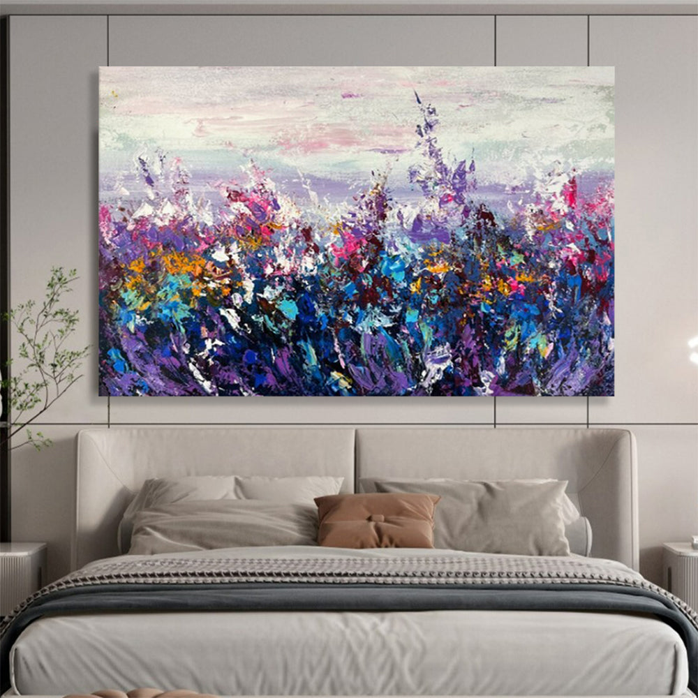 “Green - Blue Lake Reflections” - Muted - Tones Painting On Canvas PT1531