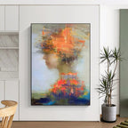 “Colorful Fragmented Portrait” - Vibrant Figurative Painting On Canvas DS318