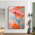 “Colorful Abstract Fusion” - Abstract Expressionist Painting On Canvas PS0031
