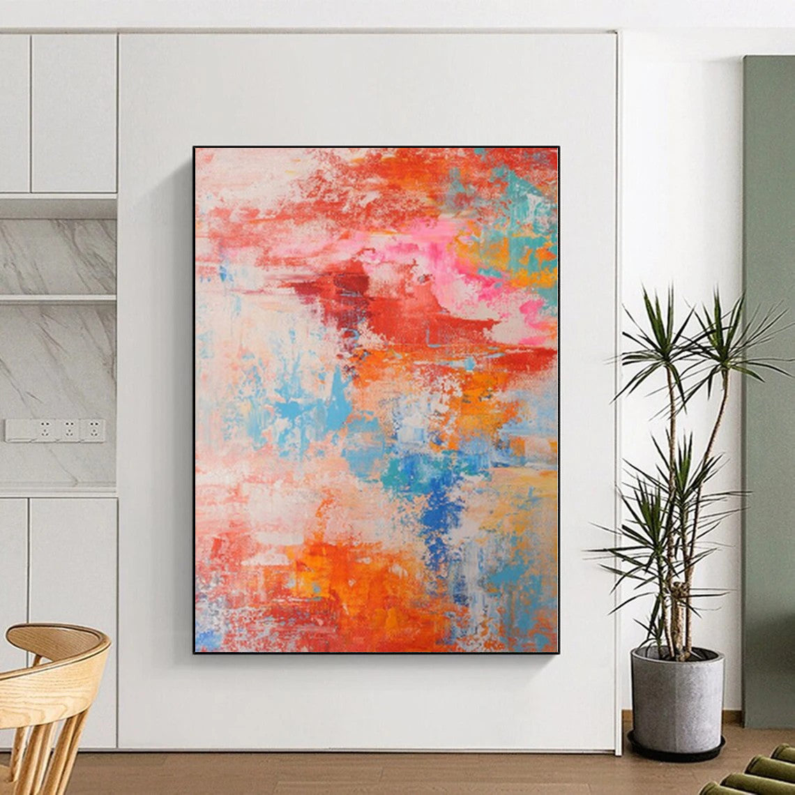 “Colorful Abstract Fusion” - Abstract Expressionist Painting On Canvas PS0031