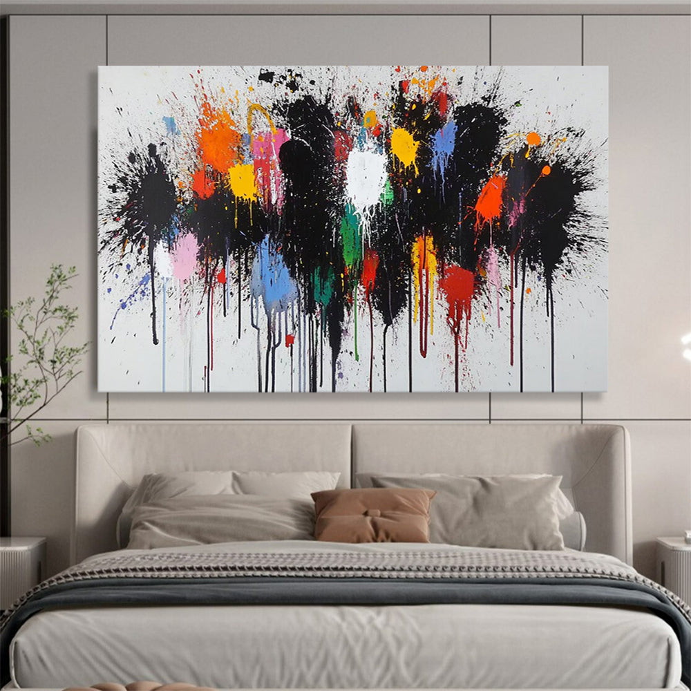 “Color - Splash Abstract” - Action - Painting - Style Art On Canvas PT193