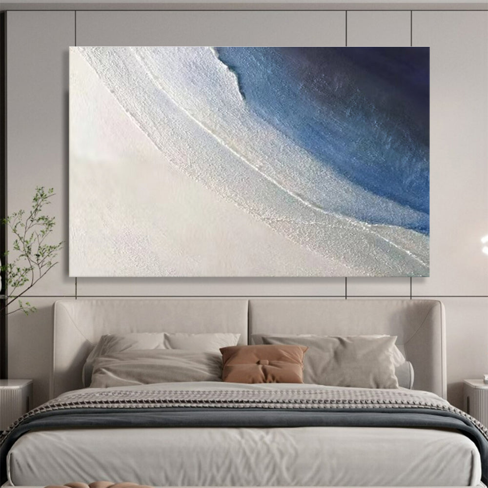 “Soft Blue and White Gradient” - Minimalist Acrylic Painting On Canvas DKS894