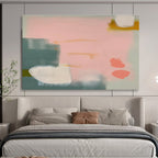 “Geometric Pastel Mix” - Minimalist Abstract Painting On Canvas DKS488