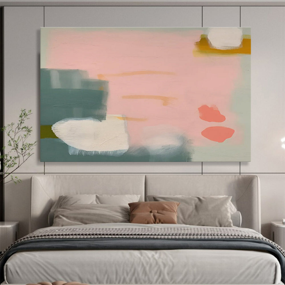 “Geometric Pastel Mix” - Minimalist Abstract Painting On Canvas DKS488