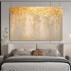 “Gilded Drip Elegance” - Gold - Accent Abstract Painting On Canvas PT1535