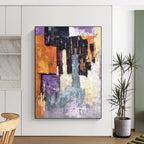 “Colorful Abstract Blocks” - Abstract Expressionist Painting On Canvas PT1305