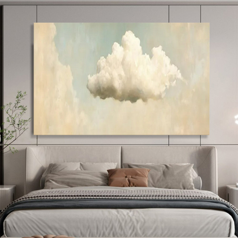 “Fluffy Cloud & Sky Voids” - Minimalist Sky - Painting On Canvas PT1698