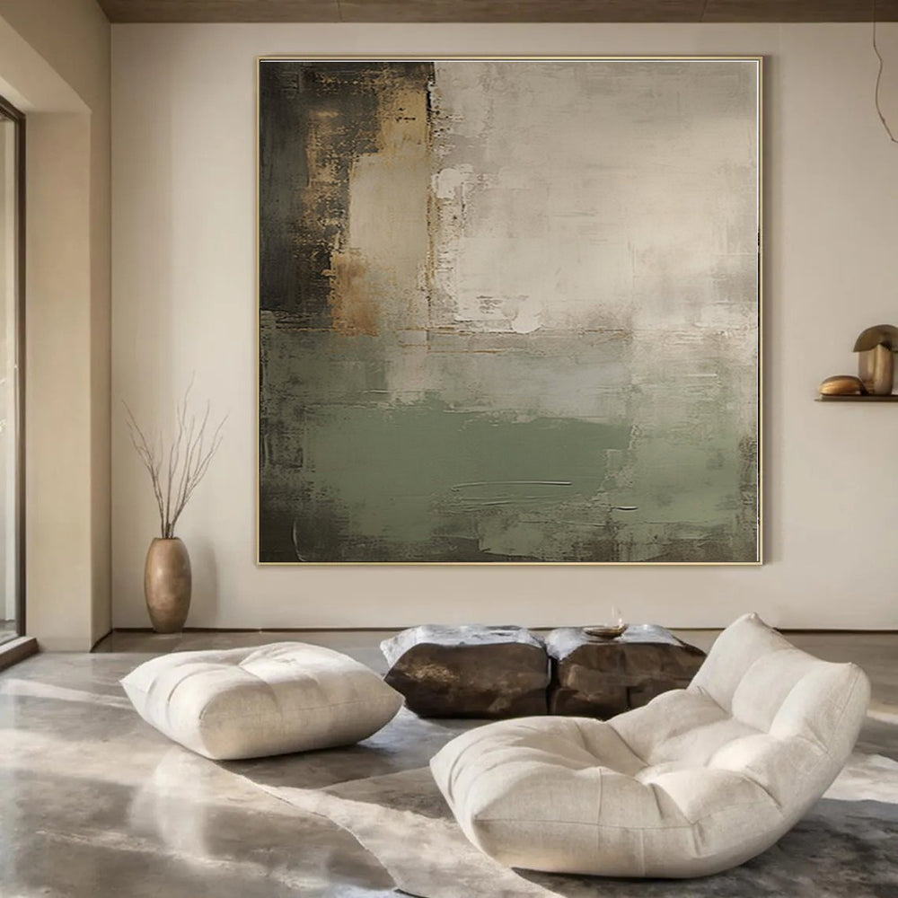 Muted Tones with Blended Textures "Soft Blends" Abstract Painting On Canvas PS1362