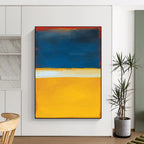 “Red - Blue - Yellow Color - Blocked Abstract” - Color - Field Painting On Canvas PT1945