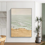 “Pastel Beach Scene” - Serene, Landscape Painting On Canvas PT1489