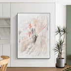 “Soft - Toned Abstract” - Subtle, Pastel - Hued Painting On Canvas PT1530