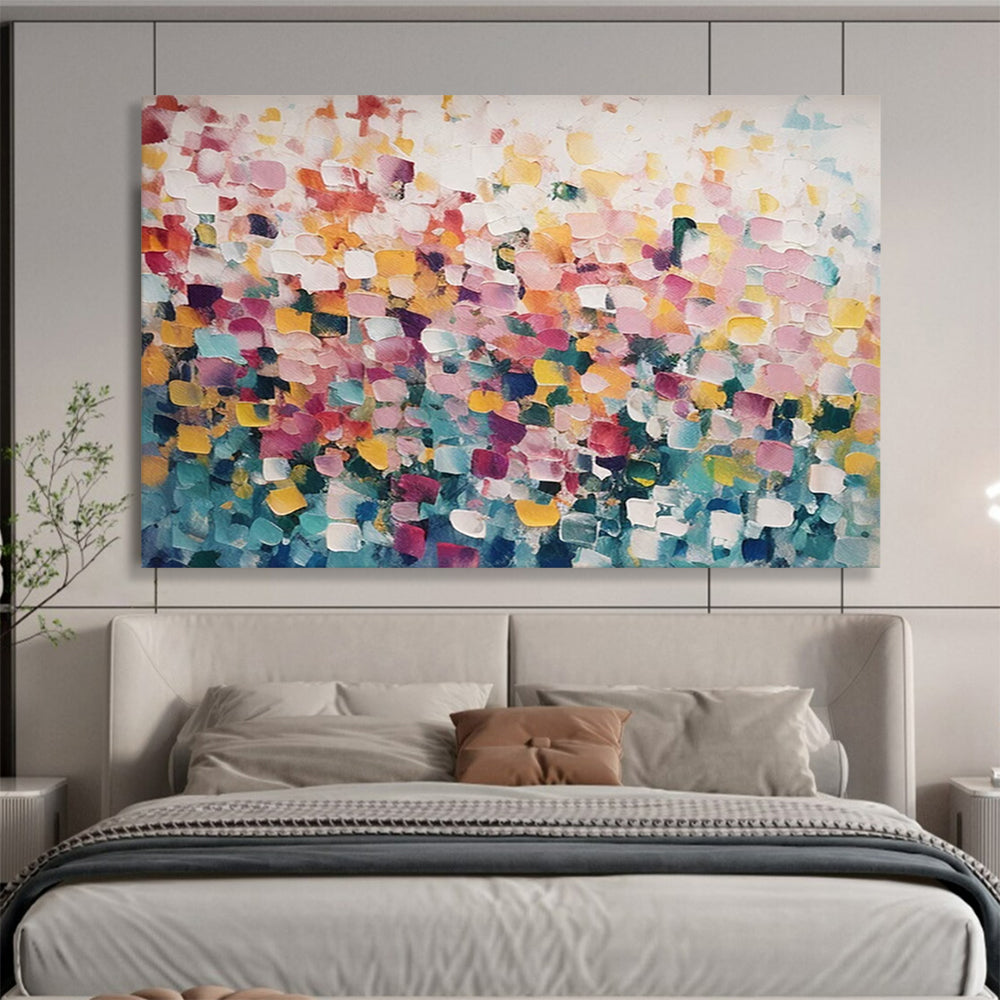 “Sunlit Forest Reflection Abstract” - Ethereal Landscape Painting On Canvas PT162