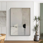“Minimalist Black - White Dripping Abstract” - Minimalist Abstract Painting On Canvas PS0274