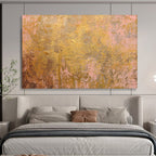 Gold & Pink Textured Abstract Painting On Canvas DKS022
