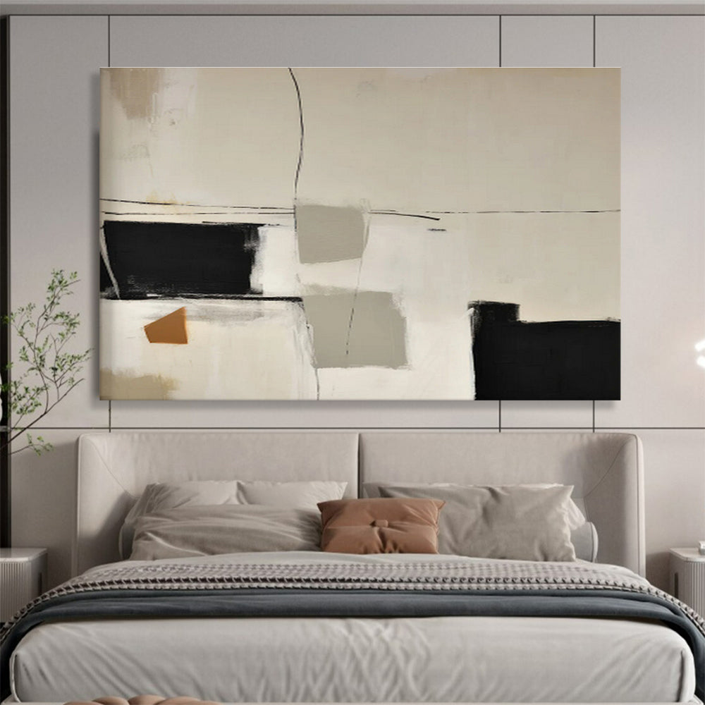 “Minimalist Geometric Abstraction” Abstract Painting On Canvas DKS248