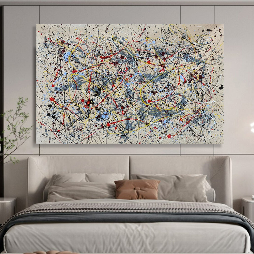 “Colorful Drip Art Extravaganza” - Pollock - Inspired Abstract Painting On Canvas PT1589