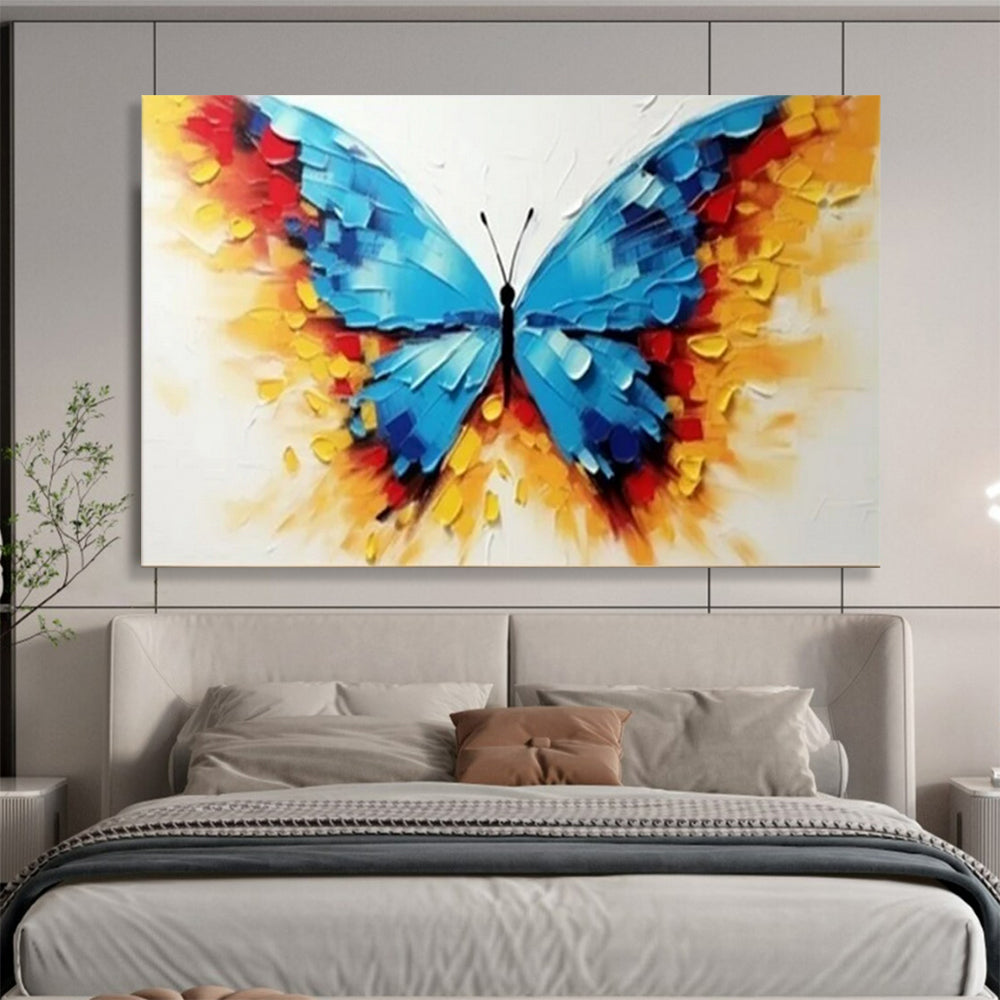 “Vibrant Textured Butterfly” - Impasto Oil Painting on Canvas PT1507
