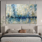 “Warm - Toned Harbor Abstract” Abstract Painting On Canvas DKS166
