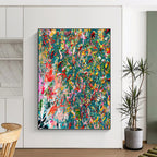 “Vibrant Color Explosion” - Abstract, Energetic - Styled Painting On Canvas PT1682
