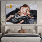 “Intimate Figural Abstract” - Figurative Abstract Painting, Suitable for Bedroom & Private Lounge DKS613