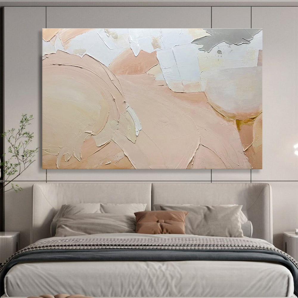 “Textured Blush Tones” Abstract Painting On Canvas DKS186