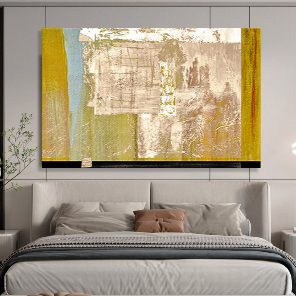 “Earthy Tones Abstract” - Rustic Abstract Painting On Canvas DKS393
