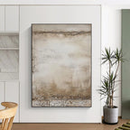 “Vintage Textured Abstract” - Rustic Abstract Painting On Canvas PS0083