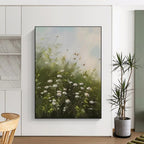 Dreamy Daisy Field, Impressionistic Nature, Monet - Inspired Light, Painting On Canvas PT2108