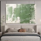 “Green - Grey Textured Wall” Abstract Painting On Canvas DKS274