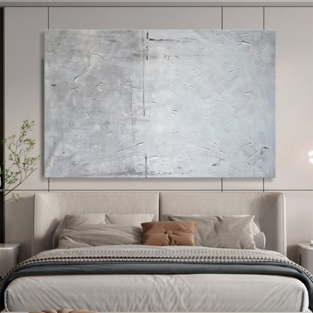 “Gray Textured Minimalism” - Minimalist Abstract Painting On Canvas DKS848