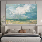 “Soft Abstract Landscape” - Muted Tones “Quiet Dusk” Painting On Canvas PT1664